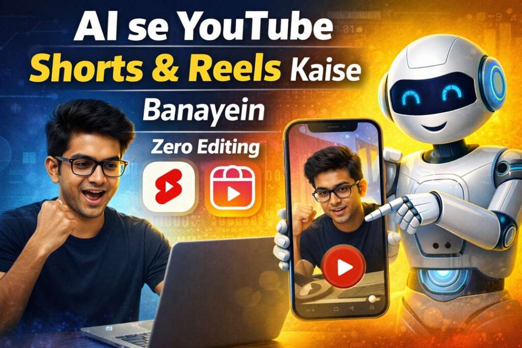 AI se YouTube Shorts & Reels kaise banayein – zero editing ke saath viral short video guide